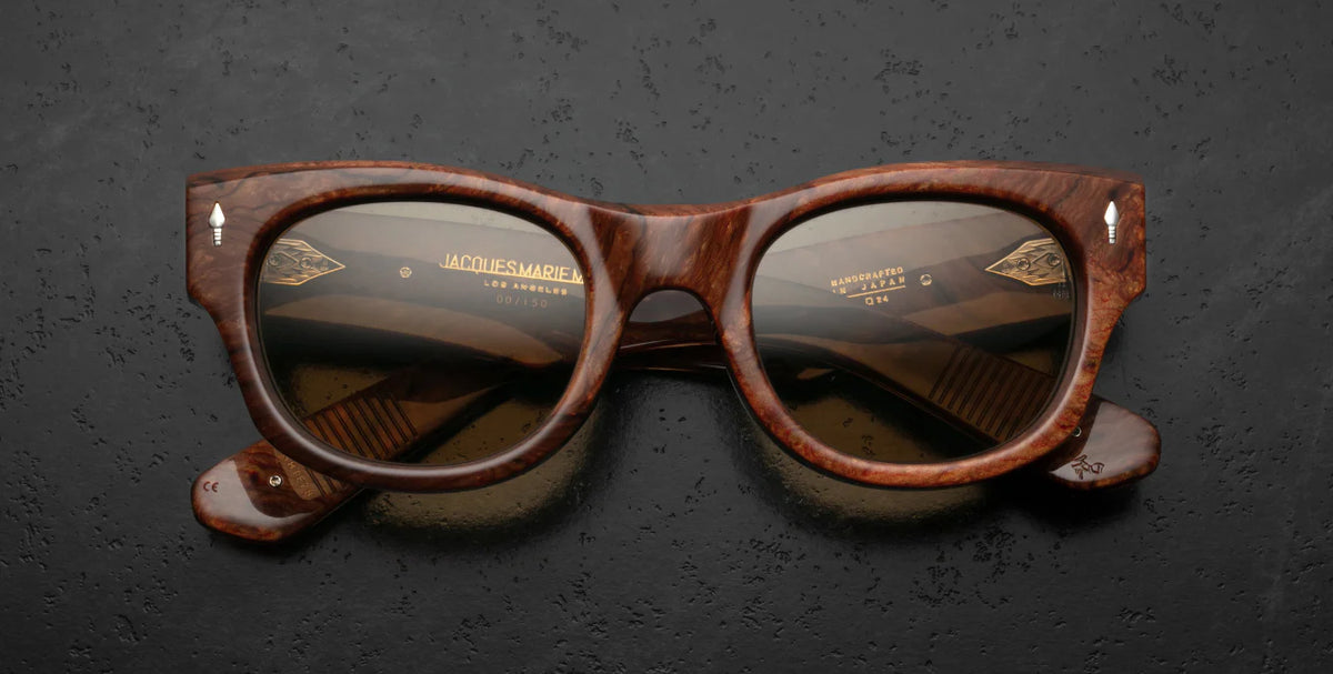 Jacques Marie Mage Last Frontier Truckee Sunglasses in 28 Burlwood