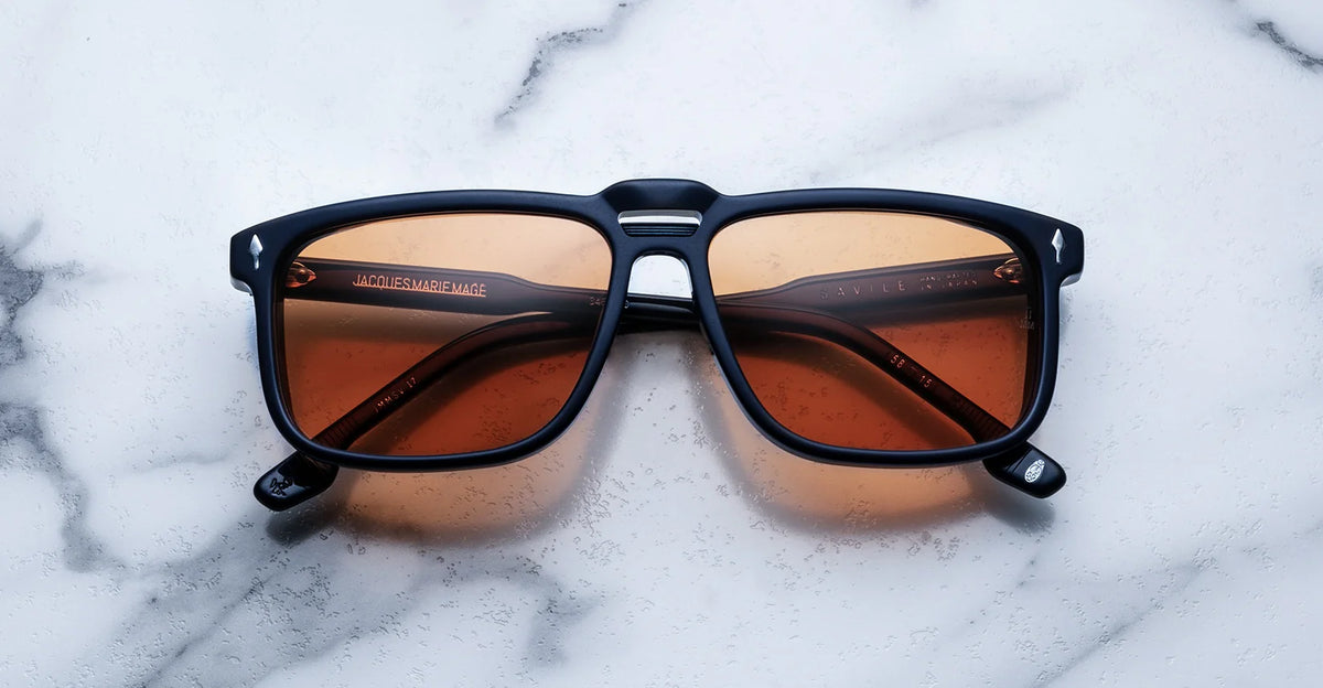Jacques Marie Mage Savile Sunglasses in 17 Marine Orange