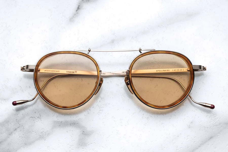 Jacques Marie Mage Apollinaire 2 in 9W Bichon Yellow - Luxury Eyewear
