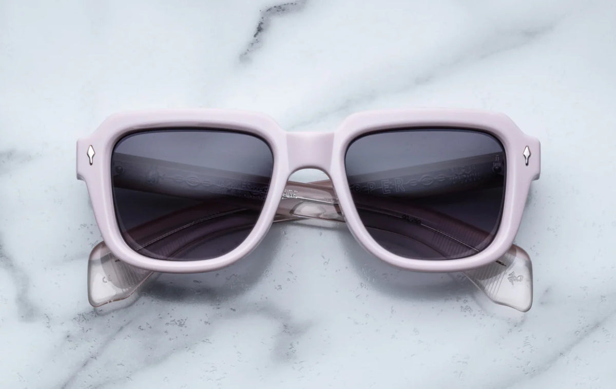 Jacques Marie Mage Taos Sunglasses in 11X Marshmallow Stone Gradient