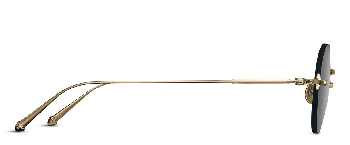 Matsuda M5007 Sunglasses in Brushed Gold, profile view