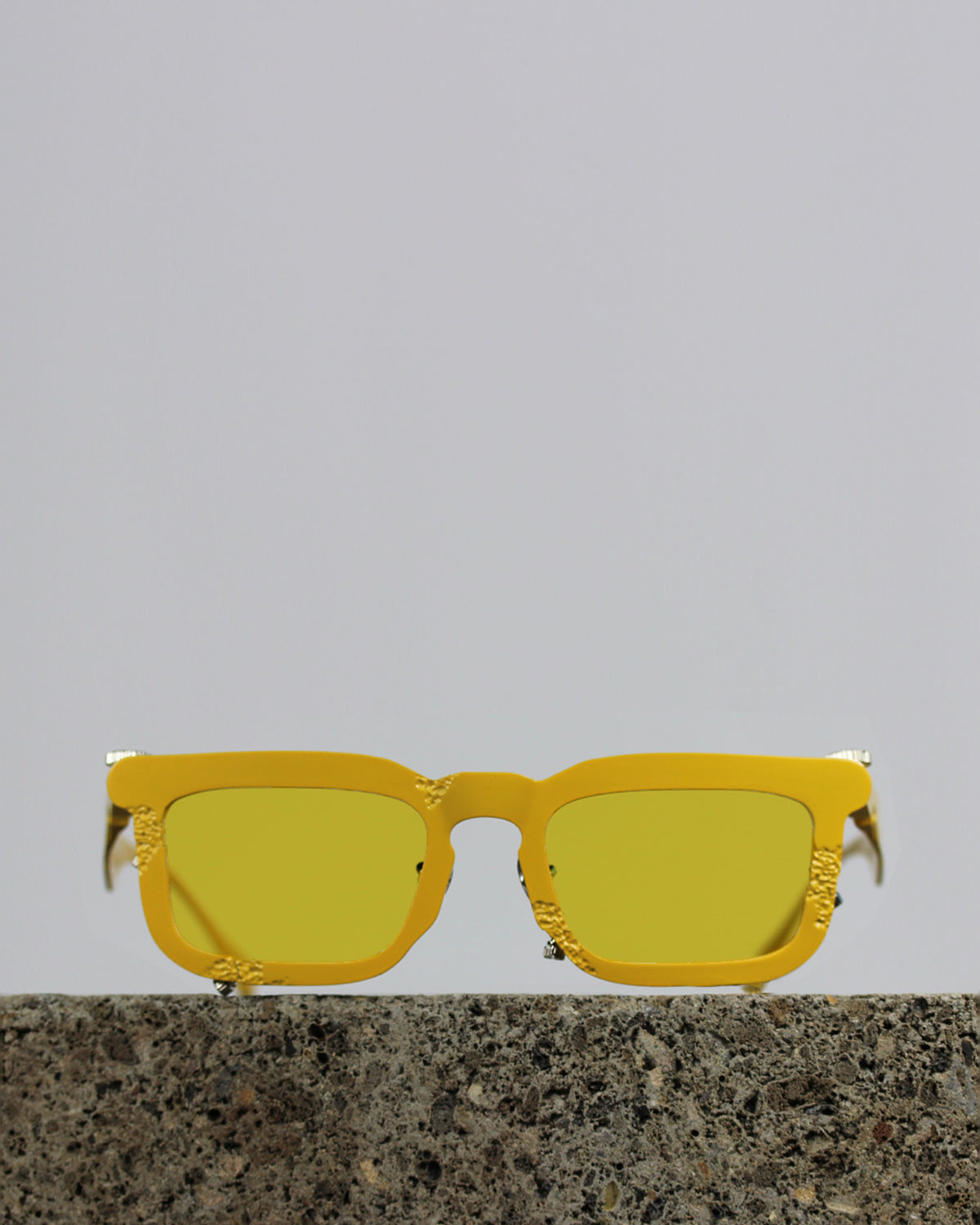 Titanium Museum Noise Complaint Sunglasses in C5 Hello Yellow
