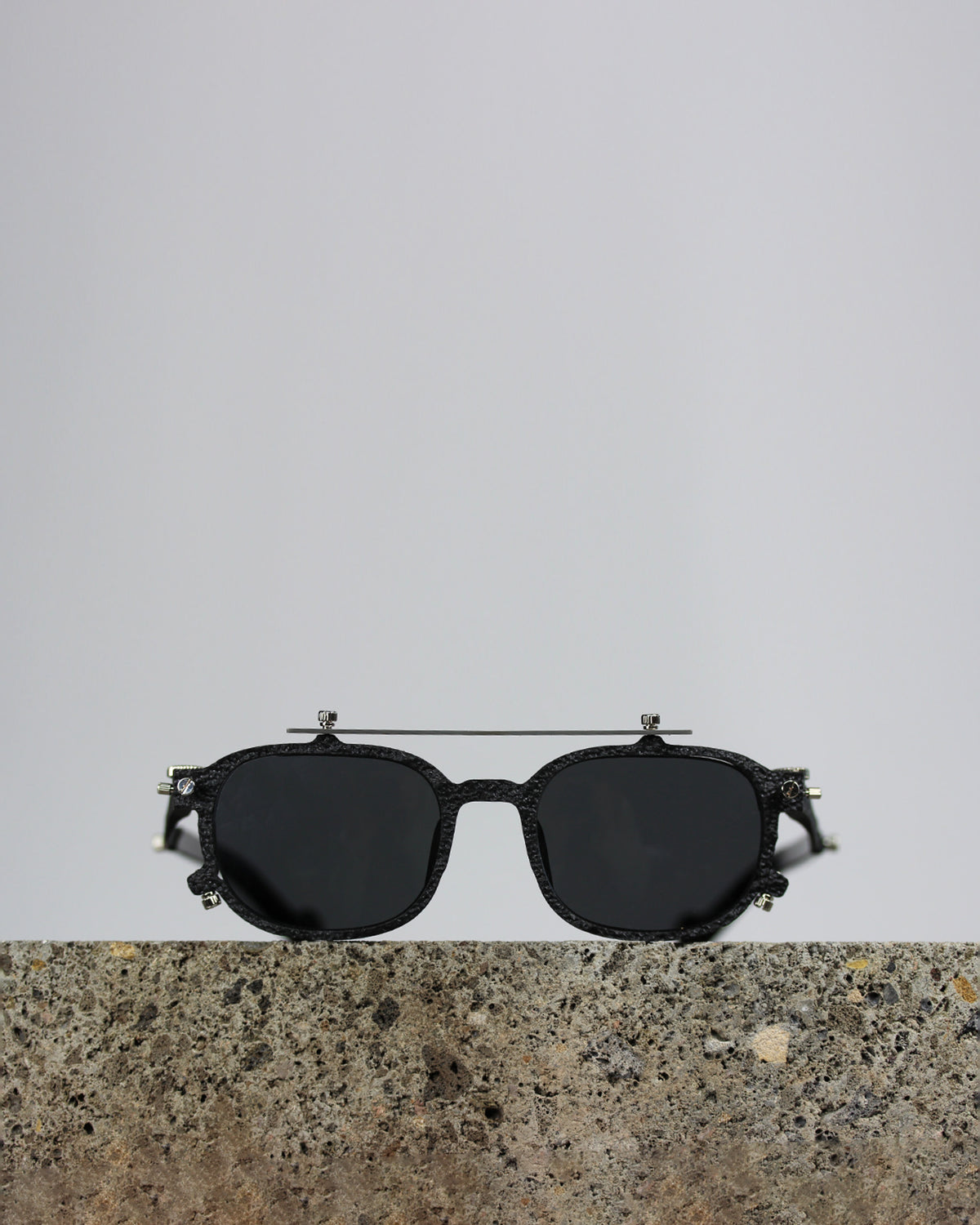 Titanium Museum Scrapology 01 Sunglasses in C1 Black Texture