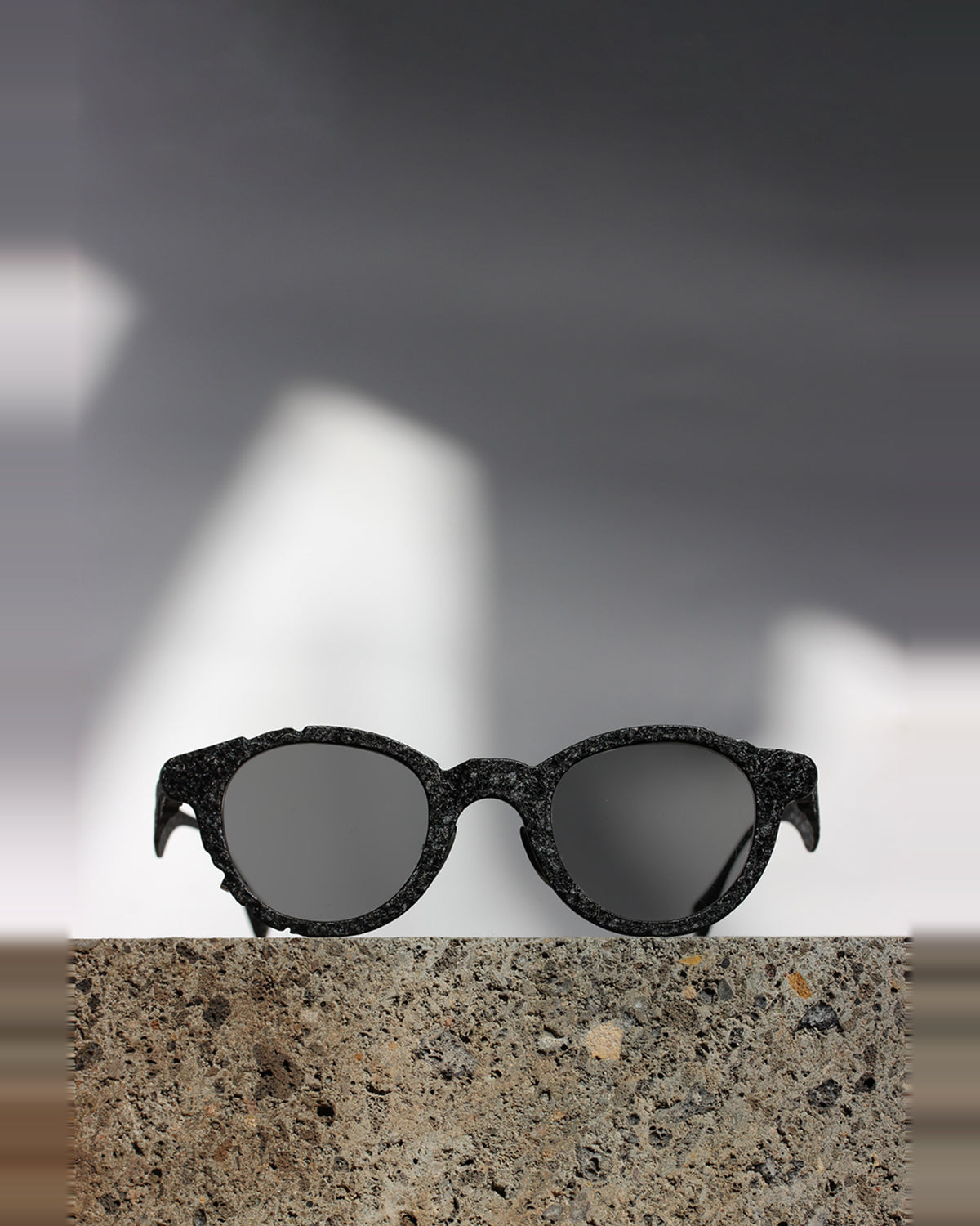 Titanium Museum Soft Brutalism Sunglasses in C1 Black Texture