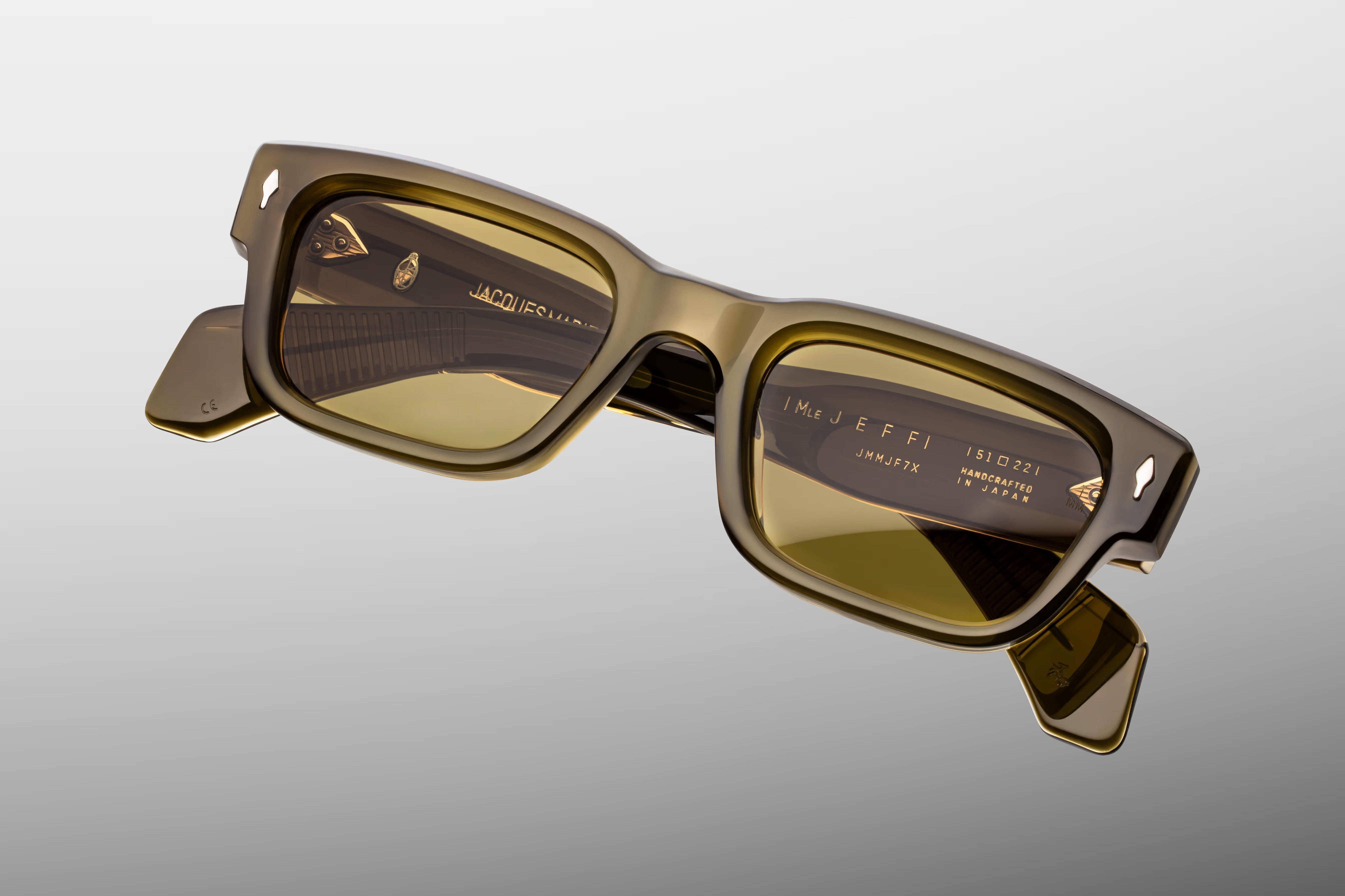 Jacques Marie Mage Jeff sunglasses in olive green at Visionary Optics NYC