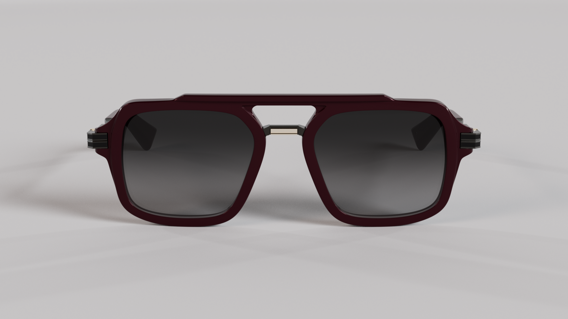 Masunaga MOC 002 Color A — Burgundy / Brushed Gunmetal