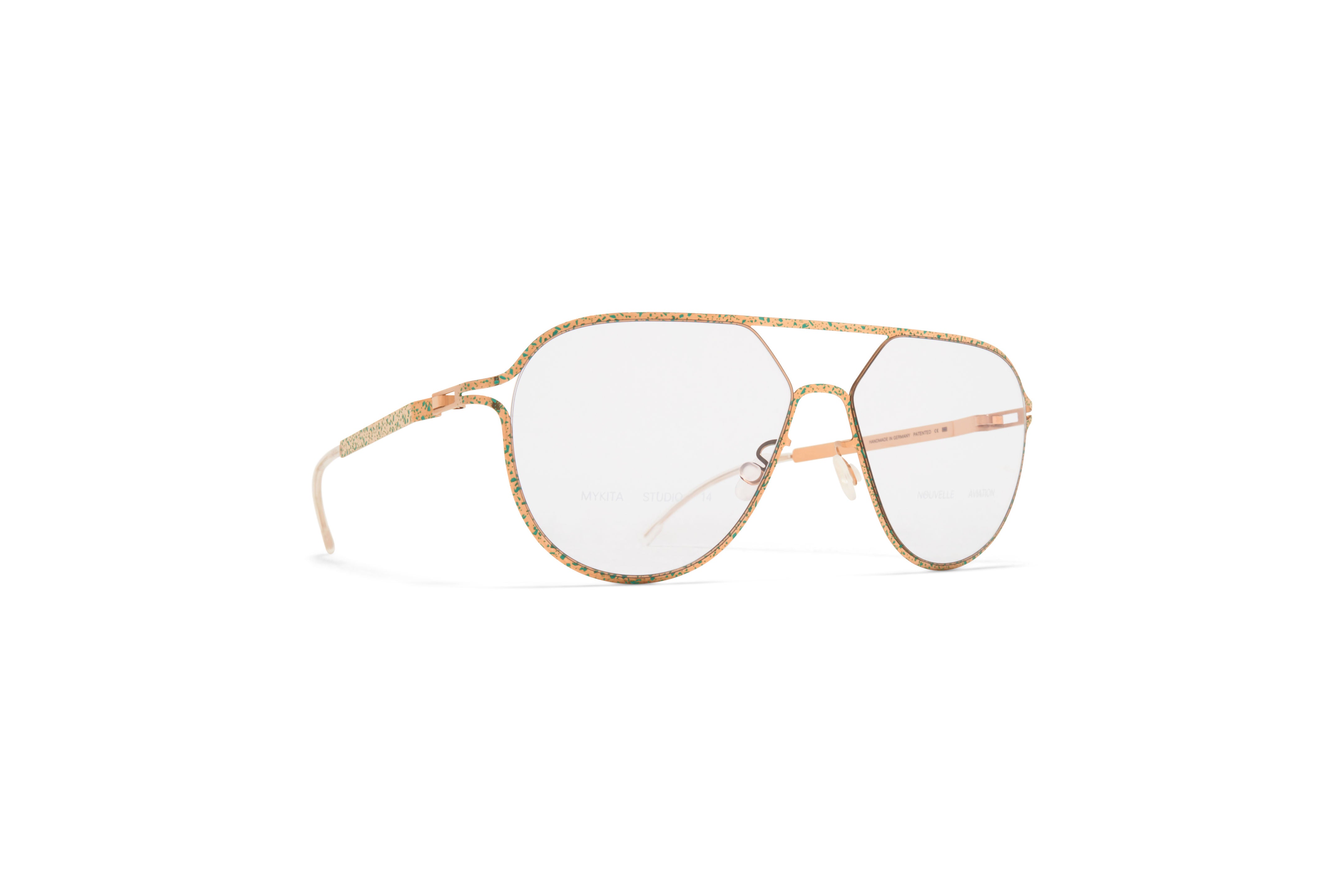 MYKITA STUDIO14.2 Optical Champagne Gold/Jade Green Terrazzo