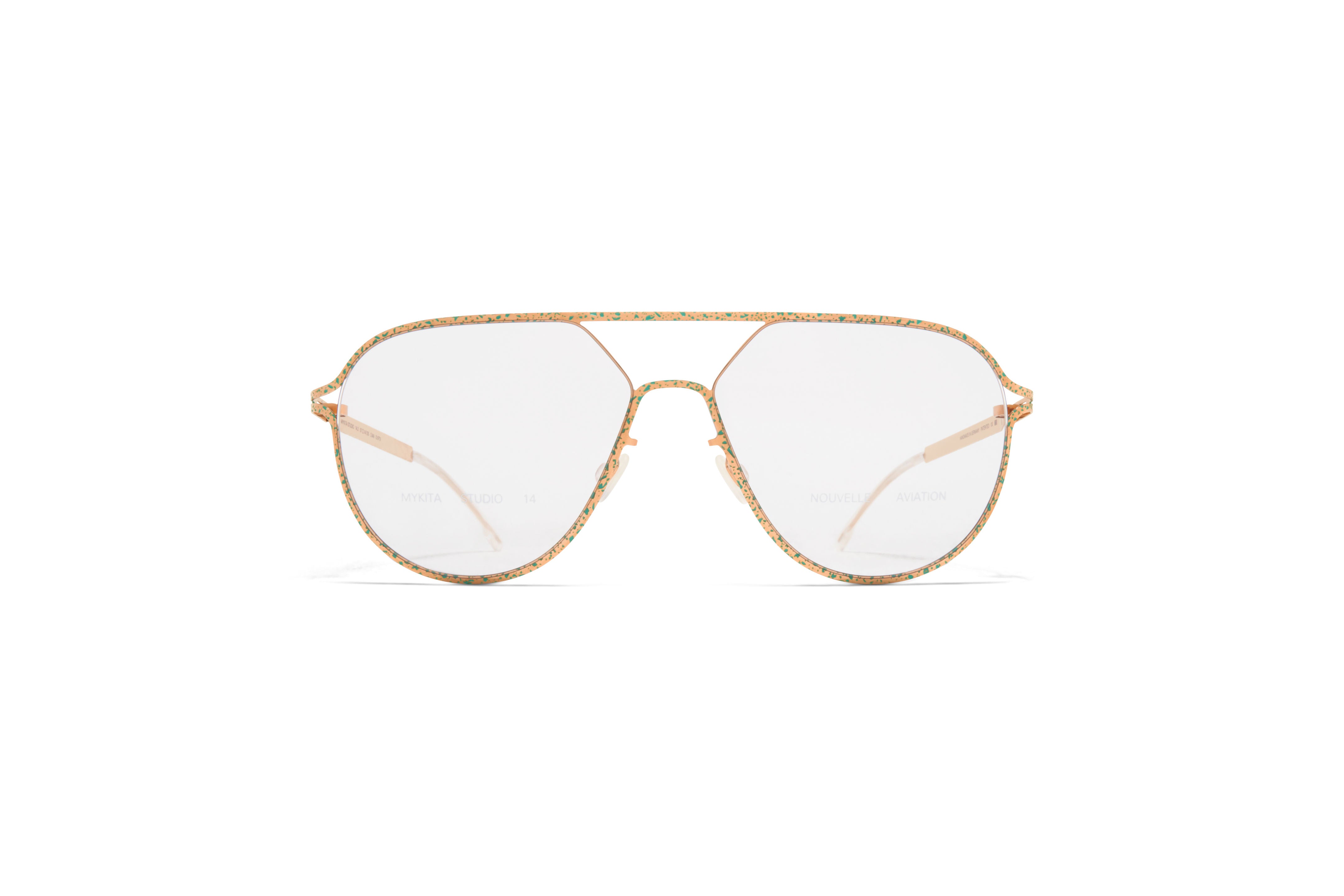 MYKITA STUDIO14.2 Optical 648 Champagne Gold/Jade Green Terrazzo