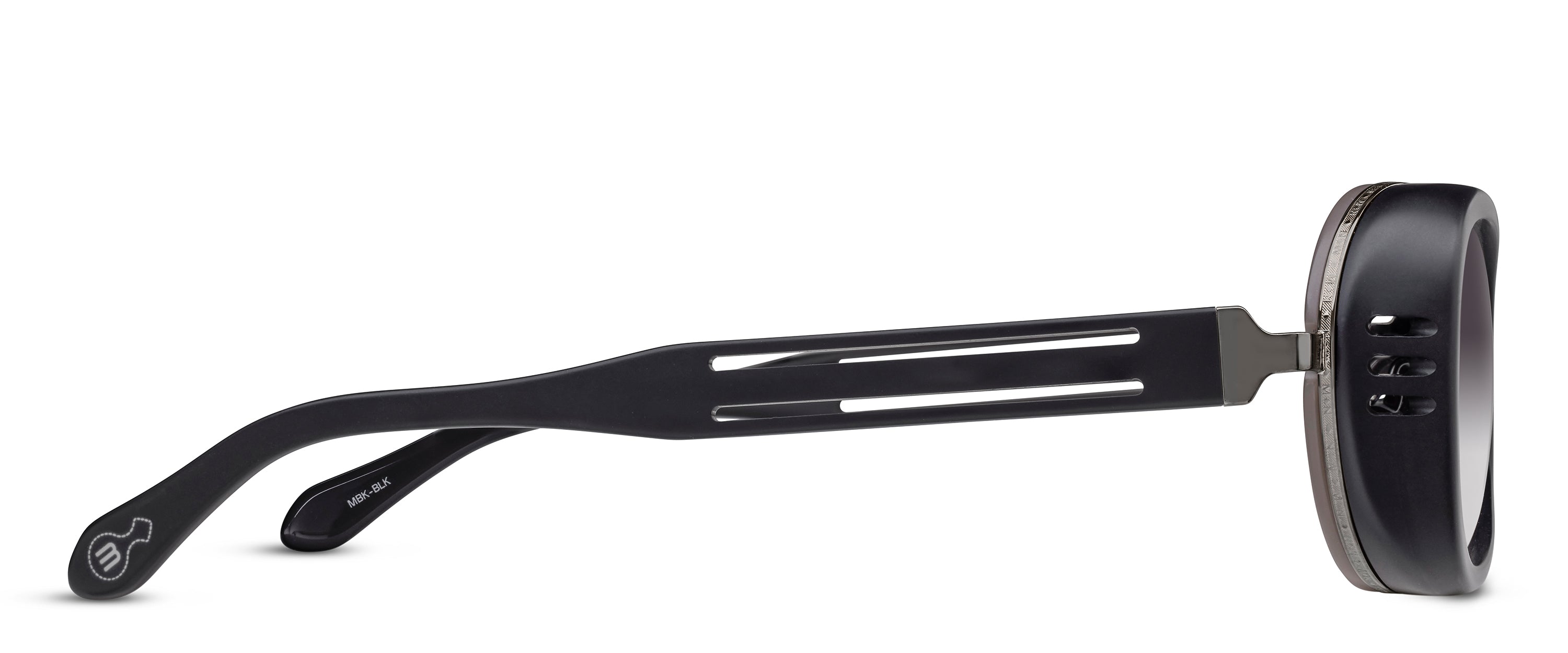 Matsuda 10616H Sunglasses MATTE BLACK BLACK Profile