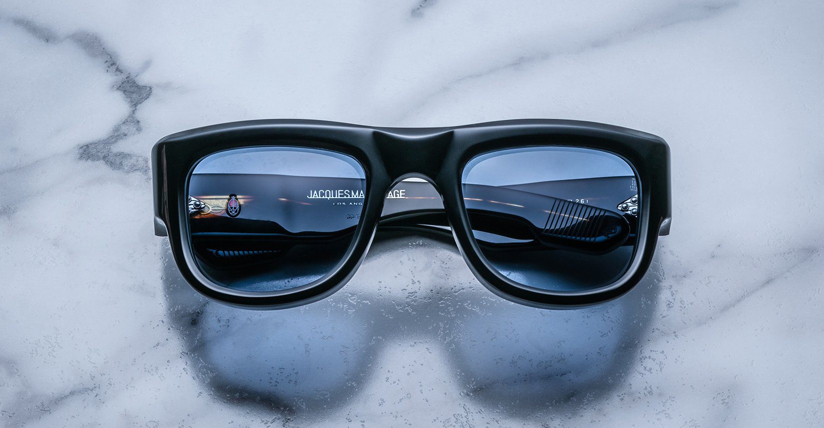 Jacques Marie Mage Jacques Marie Mage Donovan in 01 NOIR CERULEAN - Luxury Eyewear