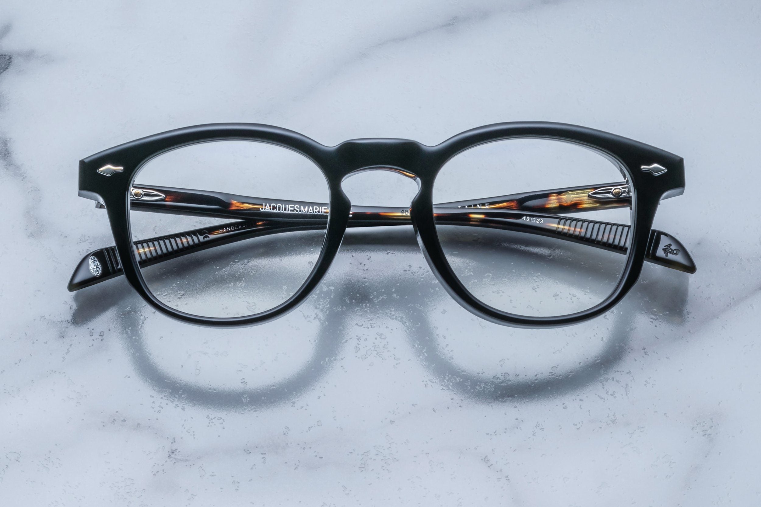 Jacques Marie Mage Fontaine in 01 Noir - Luxury Eyewear