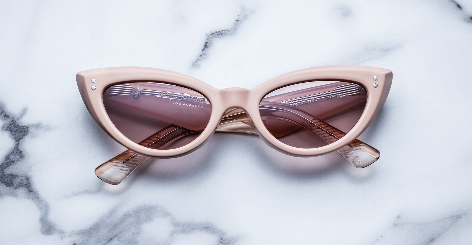 Jacques Marie Mage Heart in 56 Nude Lt Pink - Luxury Eyewear