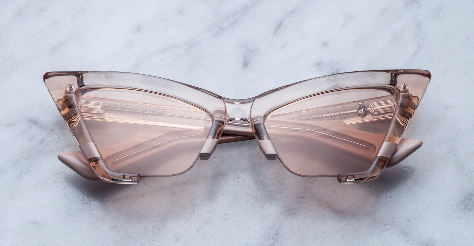 Jacques Marie Mage Leonora in 39 Quartz Rose - Luxury Eyewear