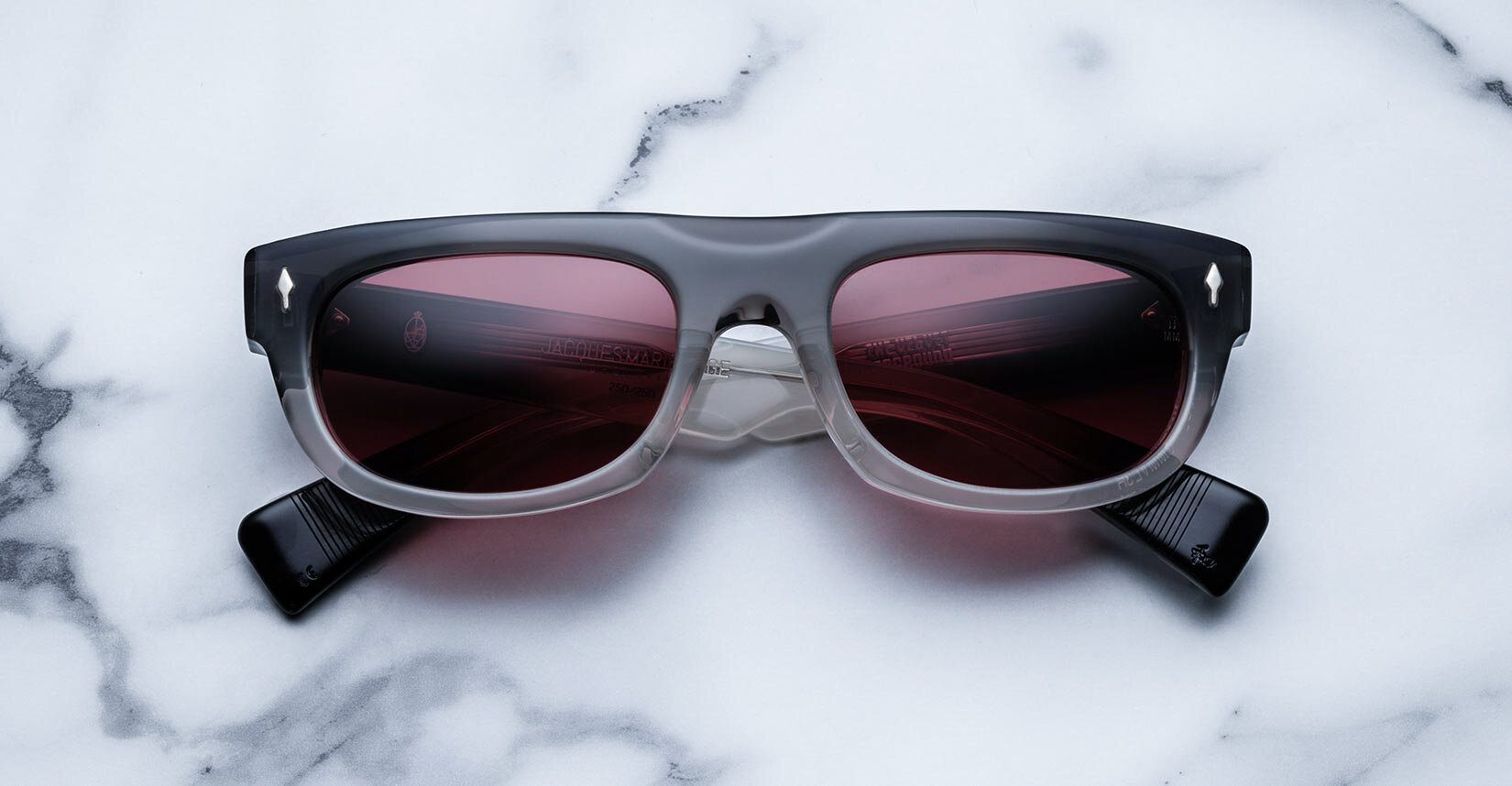 Jacques Marie Mage White Light in 3R Black Fade Red - Luxury Eyewear