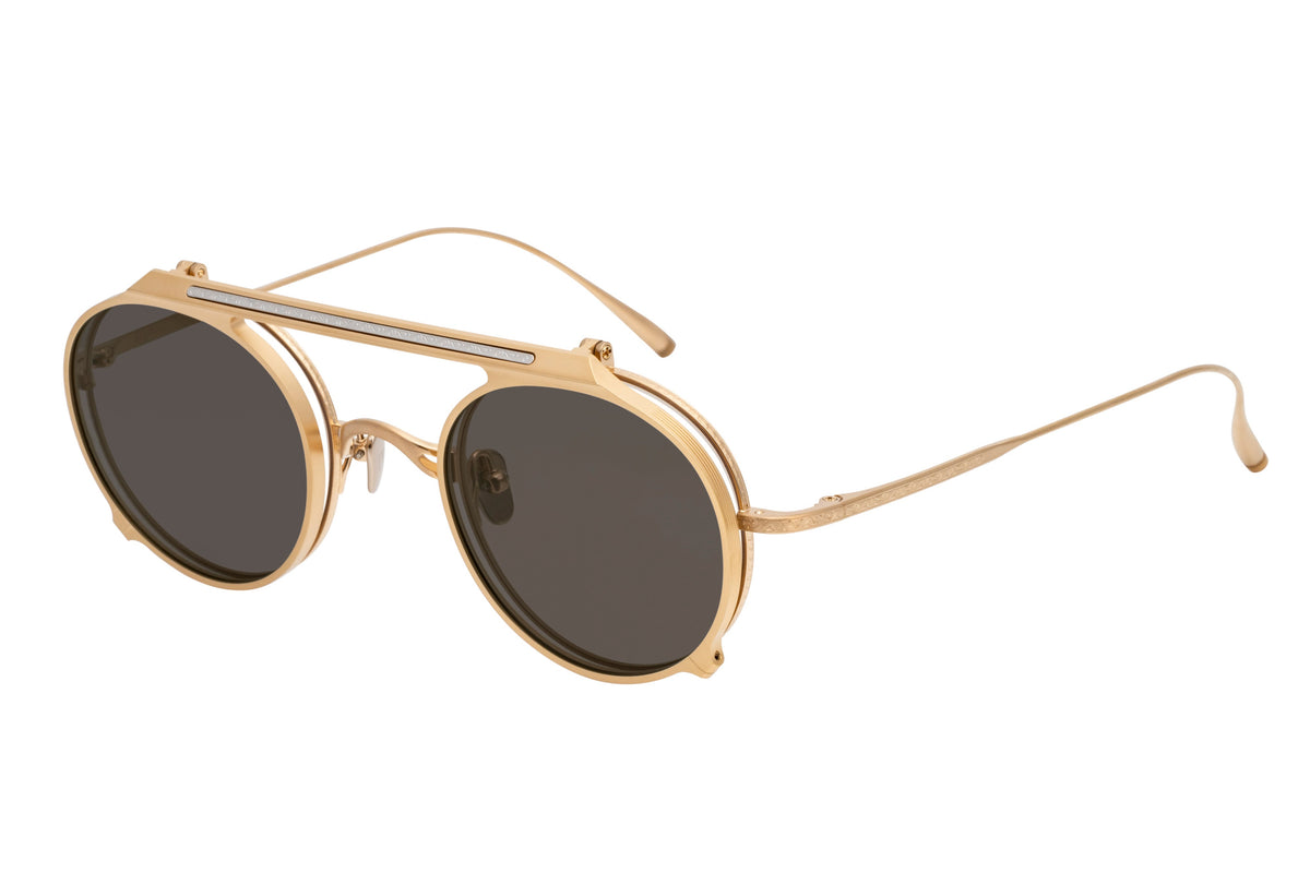 Masunaga x Kenzo Takada Scutum II Sunglasses in Gold/Gry