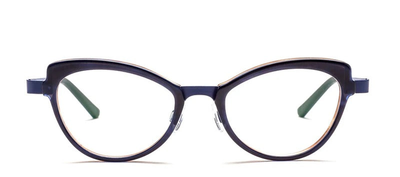 Bevel Quinoa Victoria in Niagara/Caramel Cafe, handmade Japanese eyewear at Visionary Optics NYC