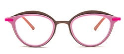 Bevel Dreezy in Granite/ Pink Lipstick, handmade Japanese eyewear at Visionary Optics NYC