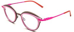 Bevel Dreezy in Granite/ Pink Lipstick, handmade Japanese eyewear at Visionary Optics NYC