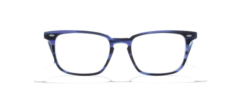 Bevel Tati in Bluish Purple/Blue Horn Matte, handmade Japanese eyewear at Visionary Optics NYC