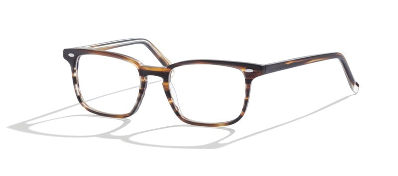 Bevel Tati in Whiskey Tortoise Matte, handmade Japanese eyewear at Visionary Optics NYC