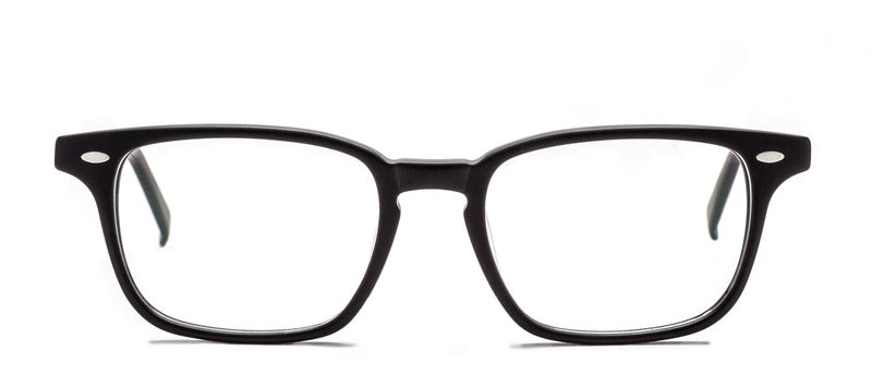 Bevel Barbill in Black Matte, handmade Japanese eyewear at Visionary Optics NYC