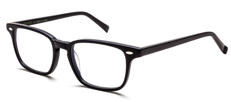 Bevel Barbill in Black Matte, handmade Japanese eyewear at Visionary Optics NYC