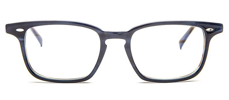 Bevel Barbill in Niagra/Caramel Cafe, handmade Japanese eyewear at Visionary Optics NYC