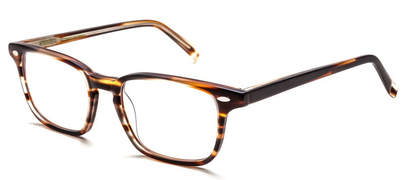 Bevel Barbill in Whiskey Tortoise Matte, handmade Japanese eyewear at Visionary Optics NYC