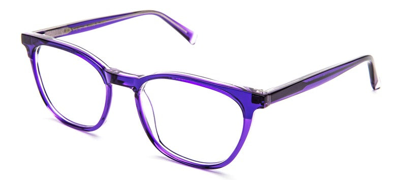 Bevel Squamish in Purple Syrup, handmade Japanese eyewear at Visionary Optics NYC