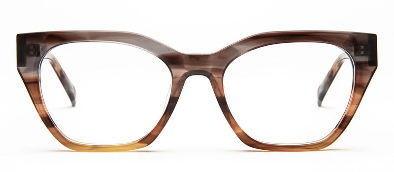 Bevel Masaaki H in Cinder Tortoise Gradient, handmade Japanese eyewear at Visionary Optics NYC