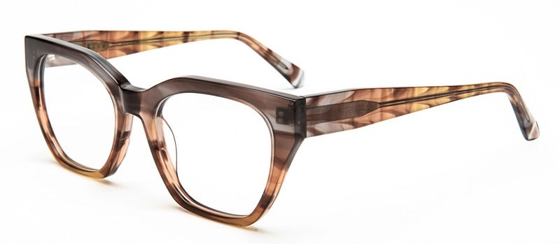Bevel Masaaki H in Cinder Tortoise Gradient, handmade Japanese eyewear at Visionary Optics NYC