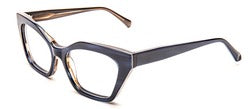 Bevel Eye Know in Niagra Caramel Cafe, handmade Japanese eyewear at Visionary Optics NYC