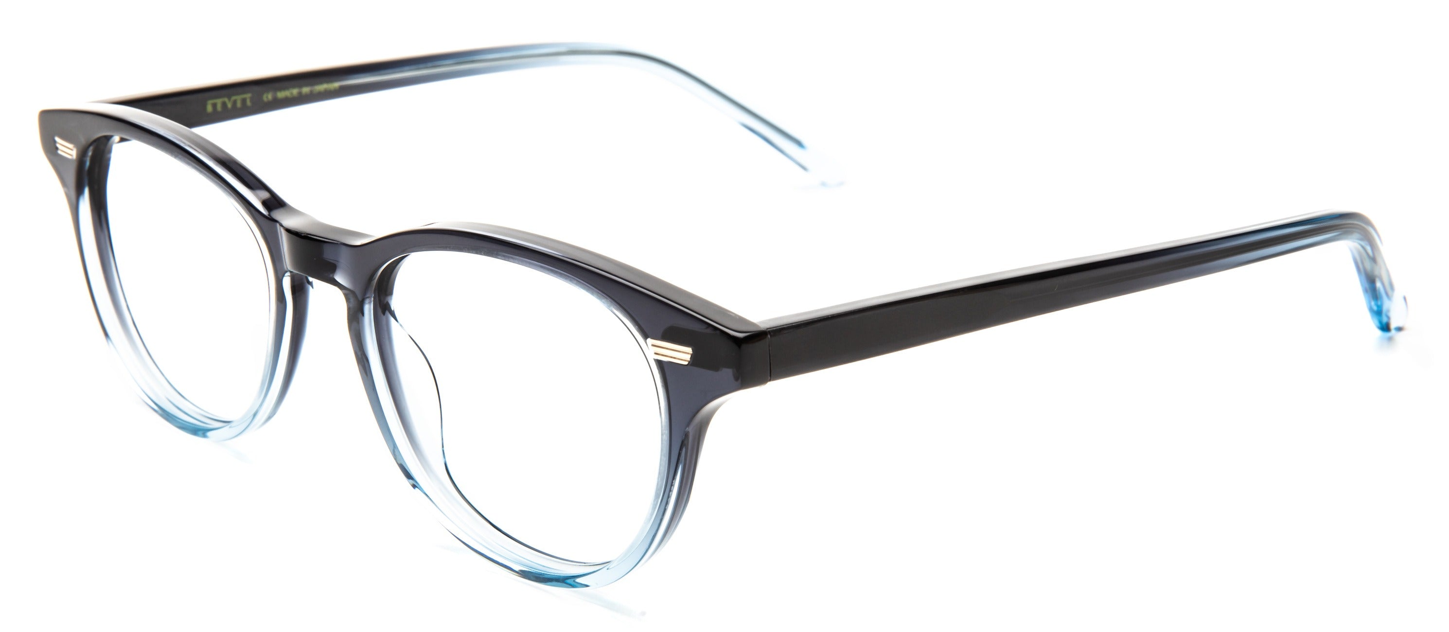 Bevel Chamomile in Black Fade, handmade Japanese eyewear at Visionary Optics NYC