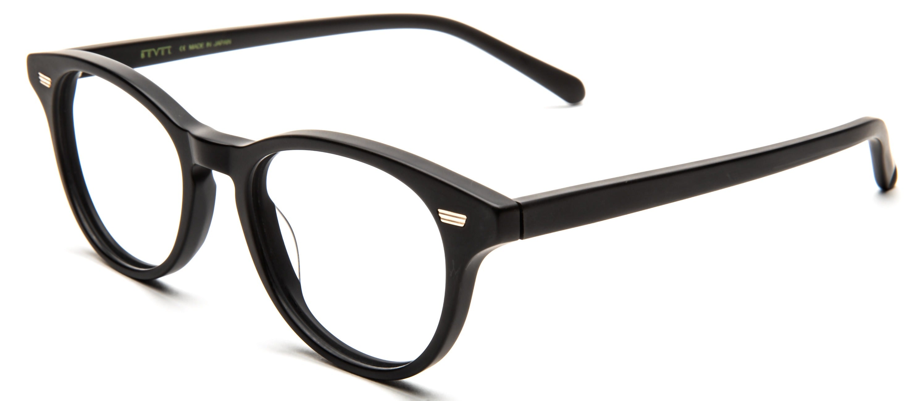 Bevel Chamomile in Black Mate, handmade Japanese eyewear at Visionary Optics NYC