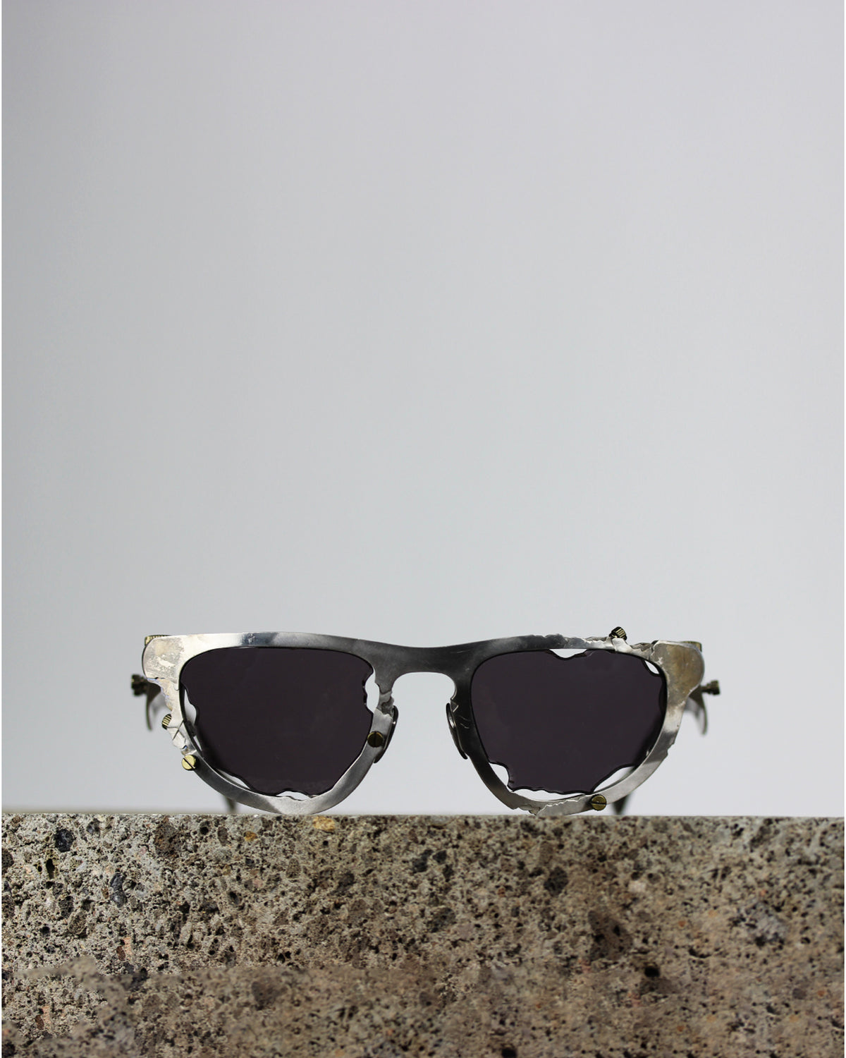 Titanium Museum For Your Smiling Face Sunglasses in C3 Polished Raw Metal