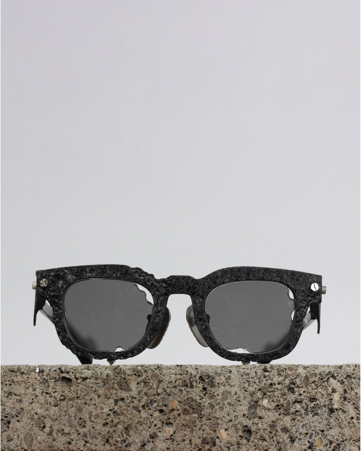 Titanium Museum Specimen 01 Sunglasses in C6 Black Texture
