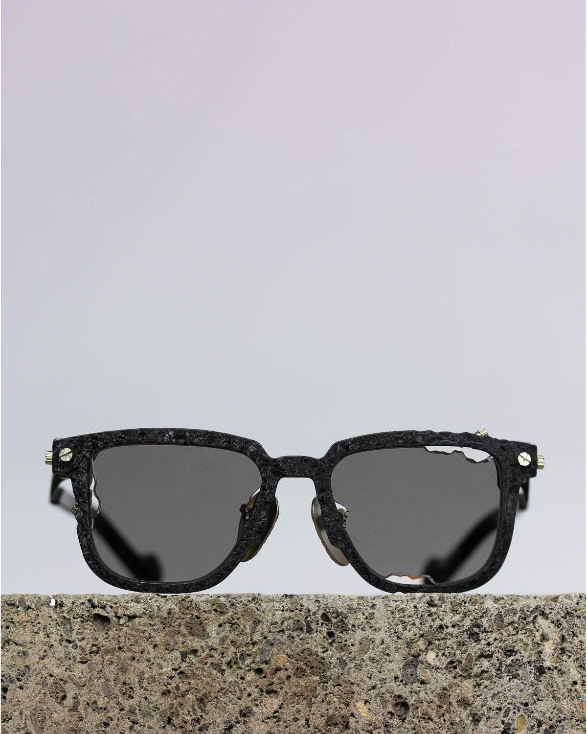 Titanium Museum Specimen 02 Sunglasses in C5 Black Texture
