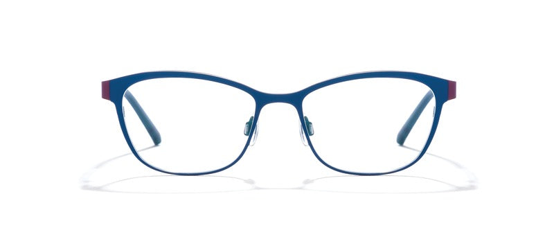 Bevel Vera in Marine Blue/Deep Purple, handmade Japanese eyewear at Visionary Optics NYC