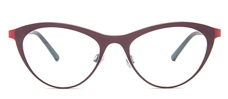 Bevel Sonoma in Earth/Warm Red, handmade Japanese eyewear at Visionary Optics NYC
