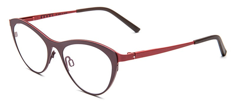 Bevel Sonoma in Earth/Warm Red, handmade Japanese eyewear at Visionary Optics NYC