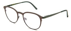 Bevel Jorja in Granite/Forest Green, handmade Japanese eyewear at Visionary Optics NYC