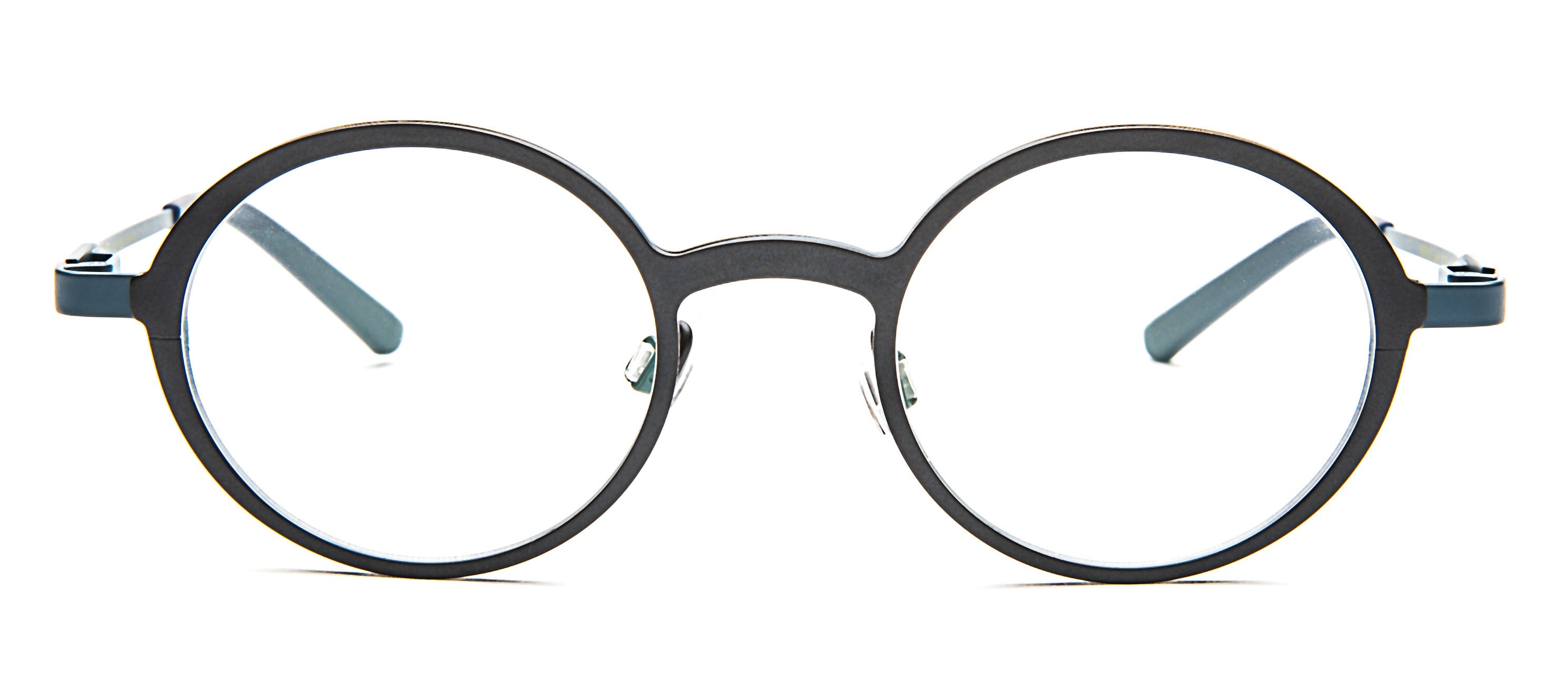Bevel Cortado in Blk Carbon/Diesel, handmade Japanese eyewear at Visionary Optics NYC