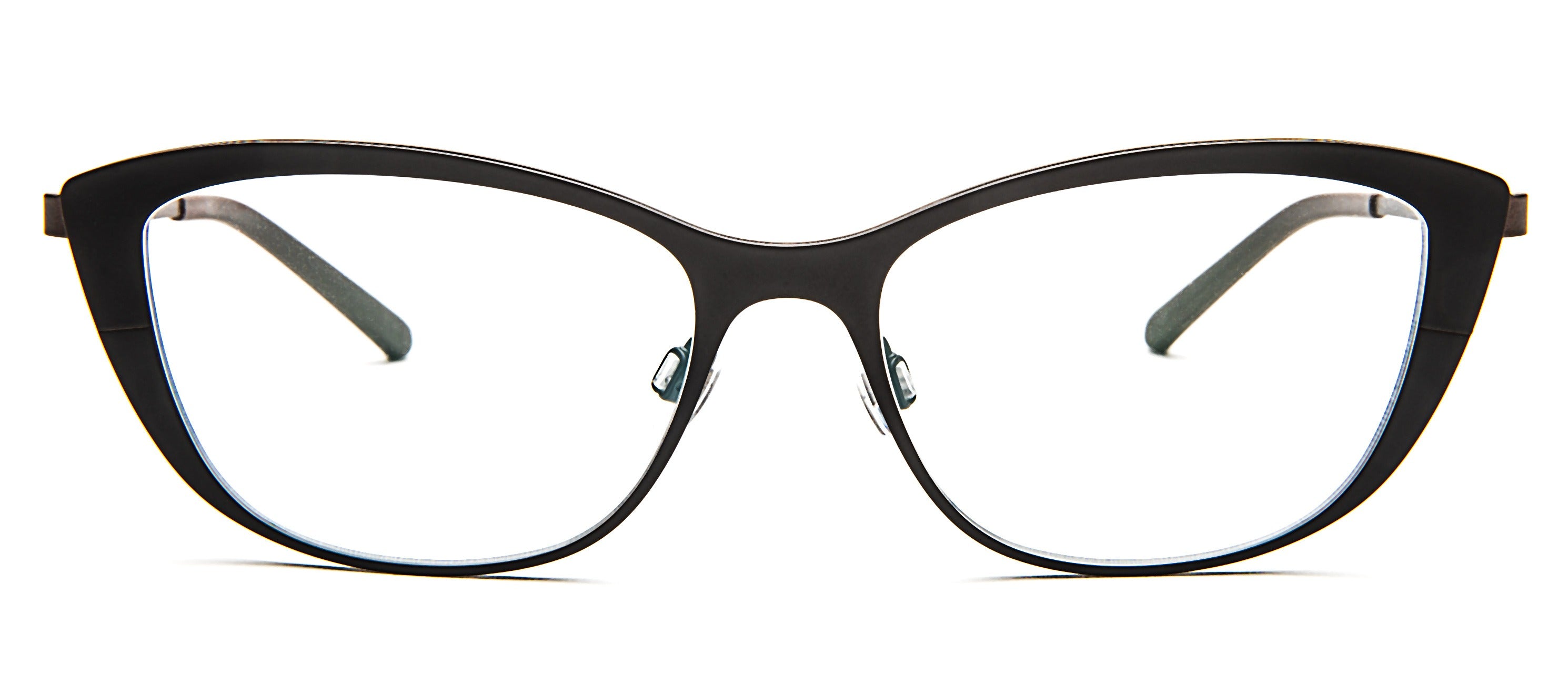 Bevel Darjeeling in Black/Granite, handmade Japanese eyewear at Visionary Optics NYC