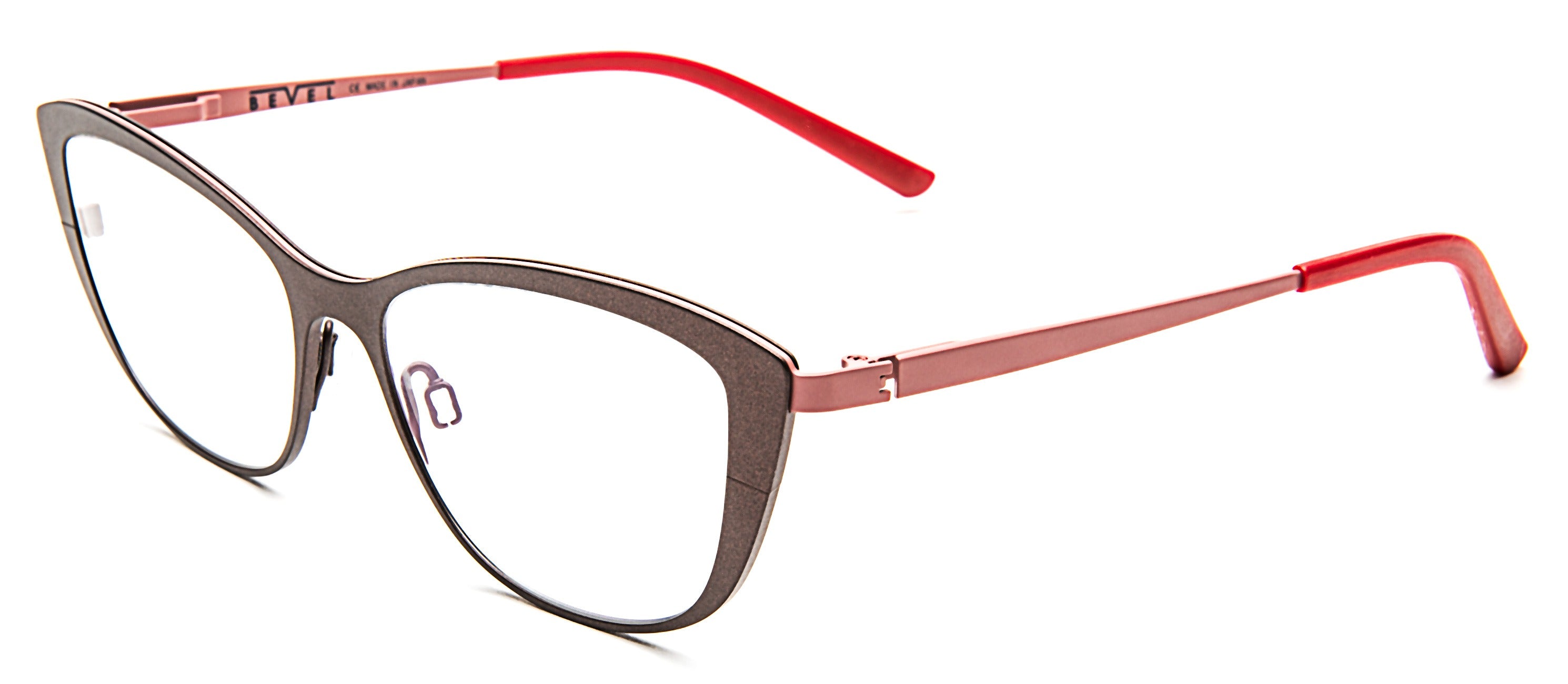 Bevel Darjeeling in Granite Sand Blush, handmade Japanese eyewear at Visionary Optics NYC