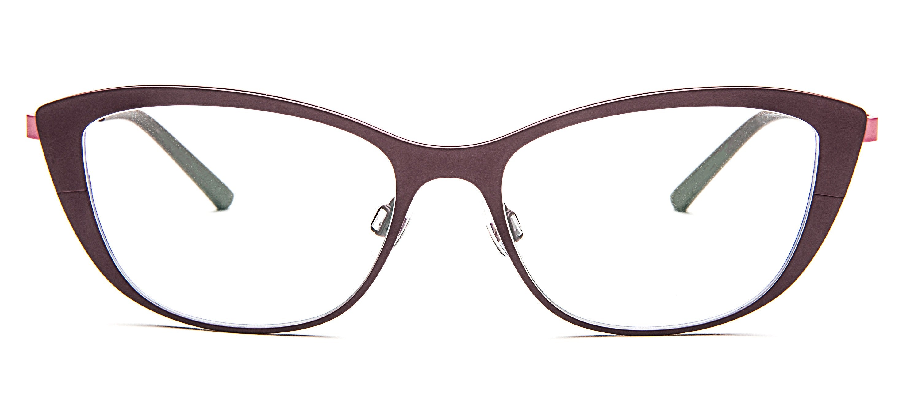 Bevel Darjeeling in Syrah Pastel Pink, handmade Japanese eyewear at Visionary Optics NYC
