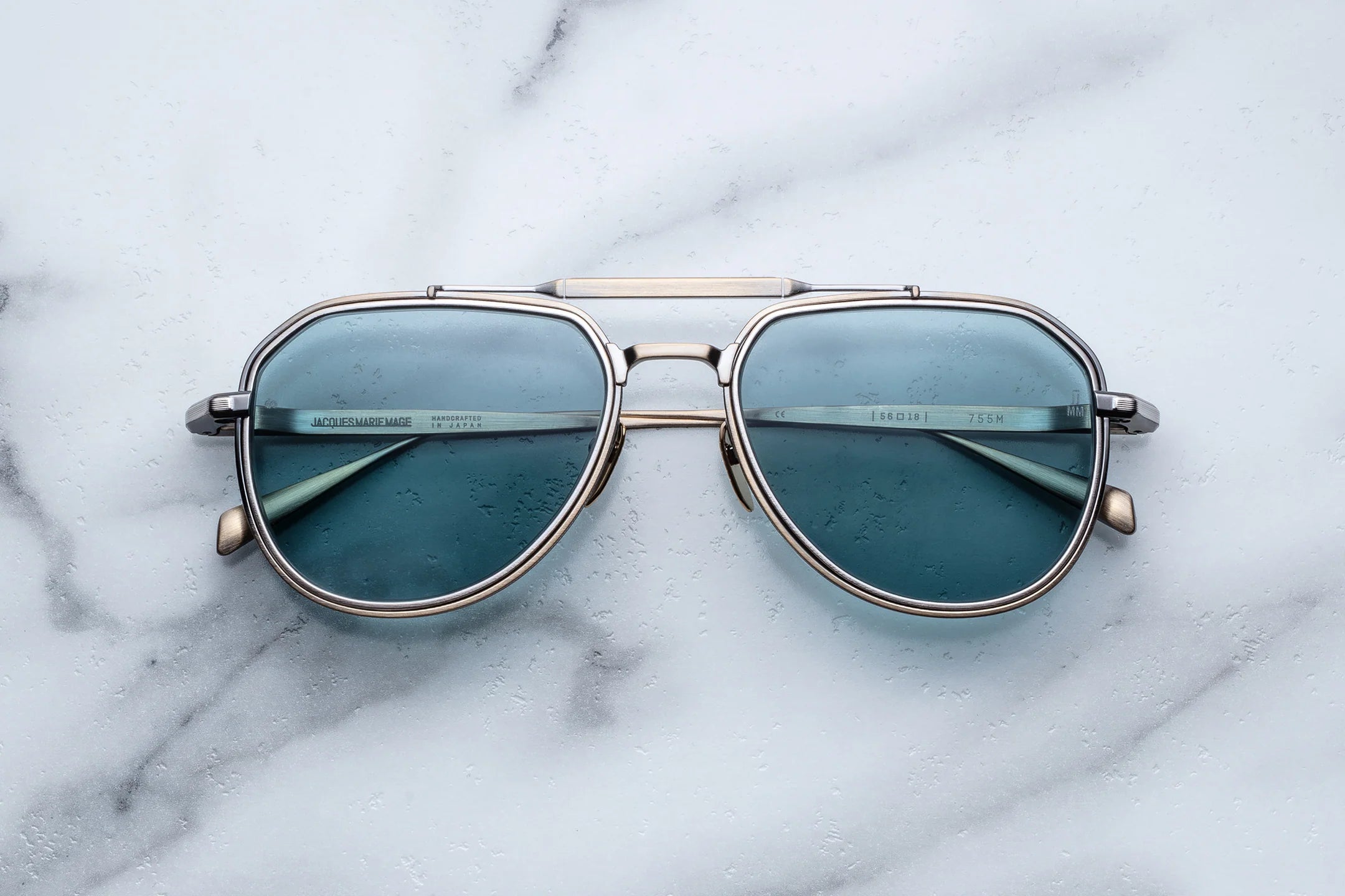 Jacques Marie Mage Jacques Marie Mage 755M in 19P BLUE STAR SPRING MIST BLUE - Luxury Eyewear