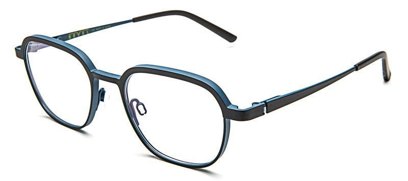 Bevel Medicine Hat in Black Carbon/Diesel, handmade Japanese eyewear at Visionary Optics NYC