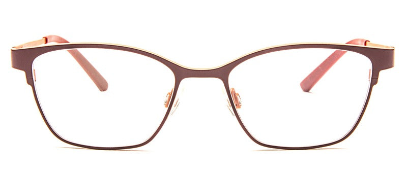 Bevel Riad in Earth Pumpkin, handmade Japanese eyewear at Visionary Optics NYC