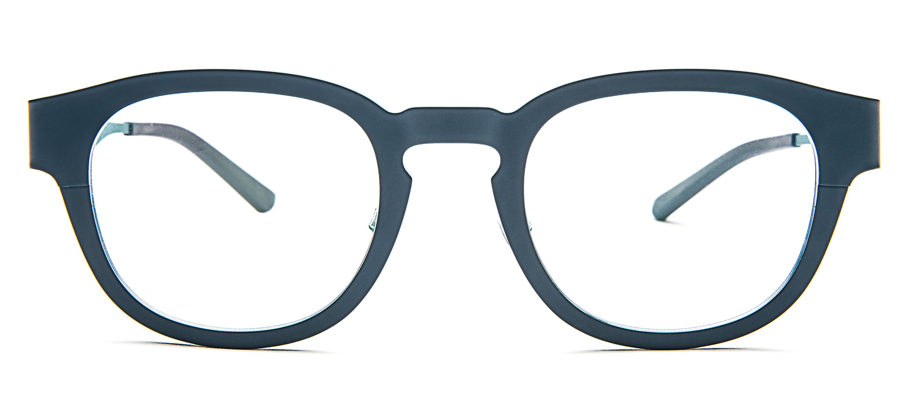 Bevel Matcha in Dark Tech Green/Light Tech Gn, handmade Japanese eyewear at Visionary Optics NYC