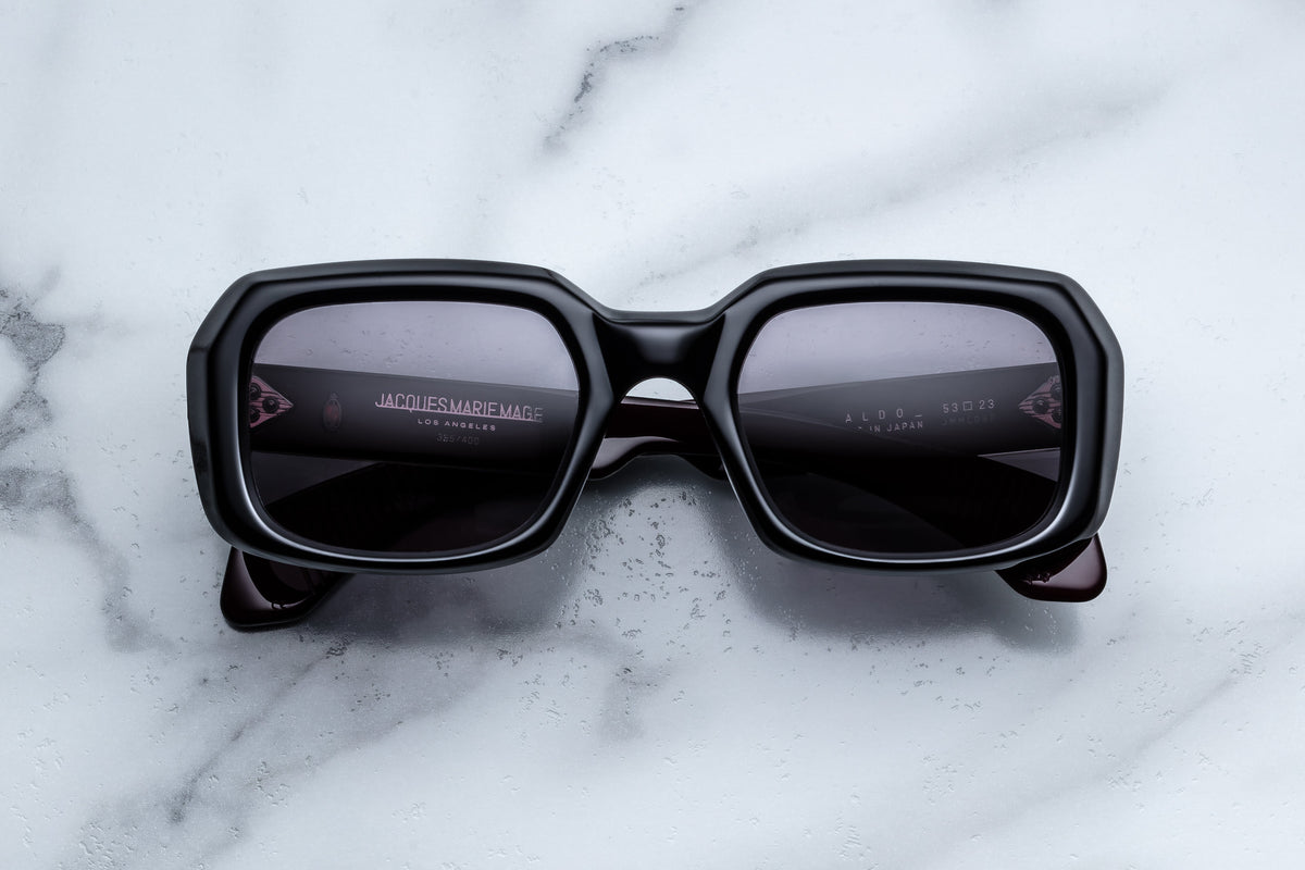 Jacques Marie Mage Aldo Sunglasses in 6P Bloodstone Jet